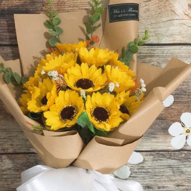 hoa hướng dương mix hoa khô