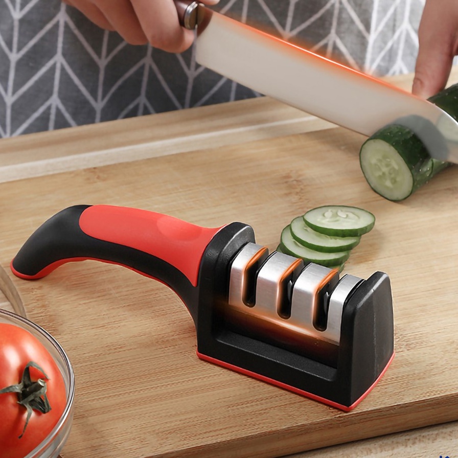 Dụng Cụ Mài Dao 3 Rãnh Sắc Bén, Máy Mài Dao Bằng Tay Tiện Lợi