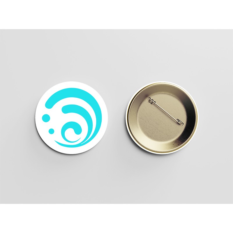 (nhiều mẫu) Huy hiệu cài áo IN HÌNH  PHÙ HIỆU NGUYÊN TỐ GENSHIN IMPACT anime chibi M1