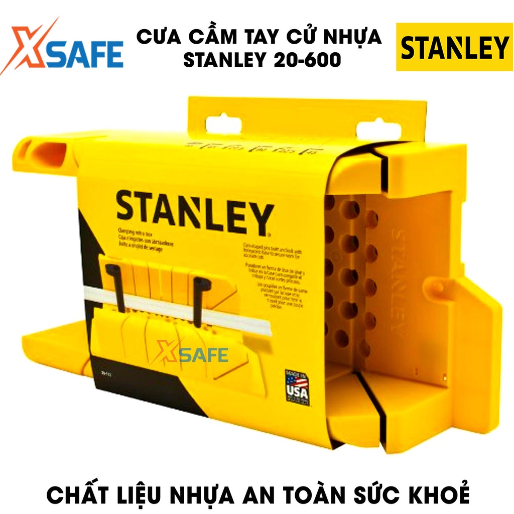 Cưa cầm tay cử nhựa STANLEY 20-600 lưỡi thép hợp kim không gỉ Cưa tay Stanley đế nhựa cắt góc dễ dàng