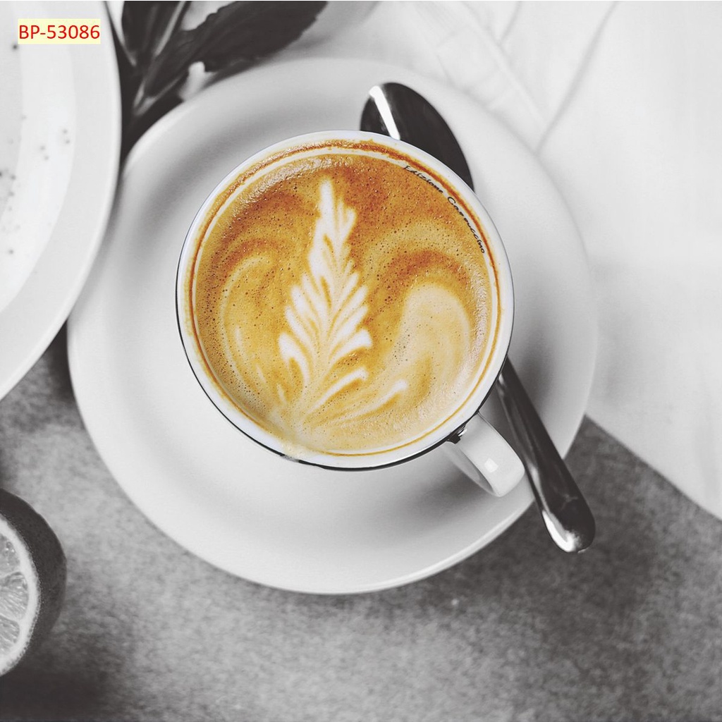 Tranh dán tường vải lụa 3D giành cho Quán Cafe, Trà Sữa, Trang Trí Cửa Hàng