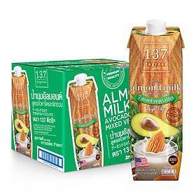 Thùng Sữa hạt Hạnh nhân Bơ và Rau củ 137 Degrees 1L