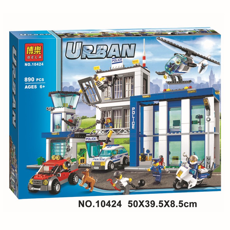 Đồ Chơi Lắp Ráp Kiểu Lego Đồn Cảnh Sát City Police Station Bela Urban Police Model 10424 Với 890 Mảnh Ghép