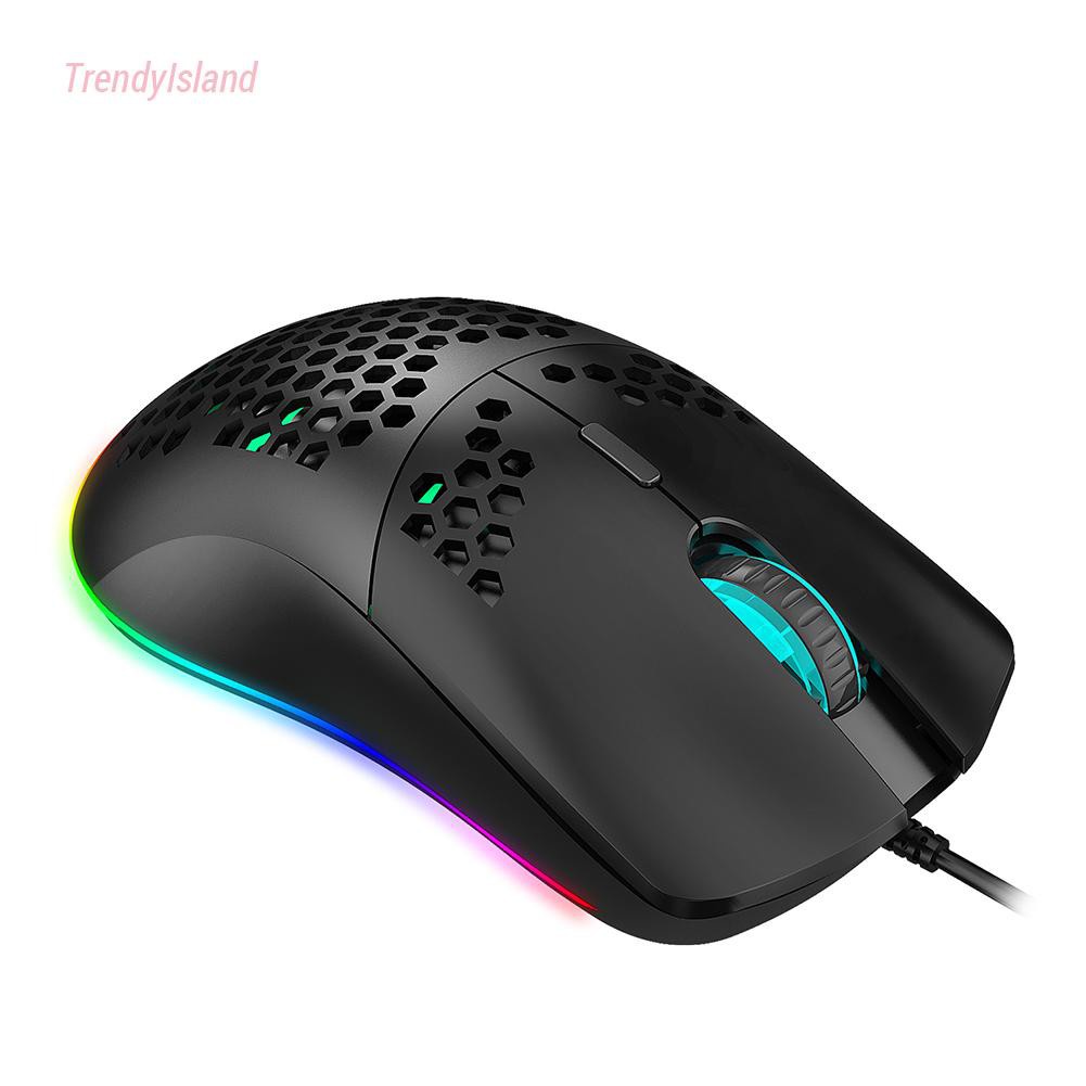 6400 DPI Ergonomic 6 Button RGB Lighting Mouse Gamer Mice Programmable USB Computer Gaming Mouse