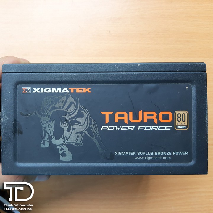 Nguồn công suất thực Xigmatek Tauro 500W chuẩn 80 plus cũ (Dây bọc lưới dài)