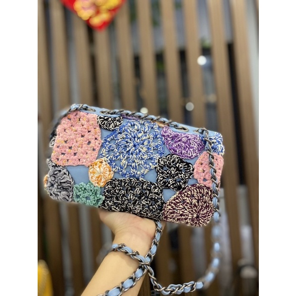 Túi xách cn classic hoa thêu tay si tuyển