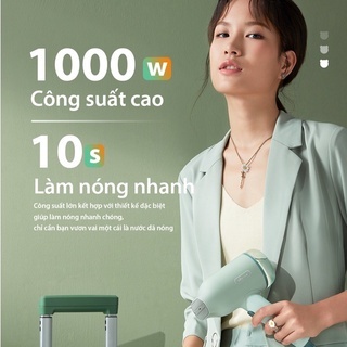 Bàn là, bàn ủi hơi nước cầm tay mini chính hãng Bear GTJ-B10S1 công suất 1000W bảo hành 18 tháng màu trắng-xanh