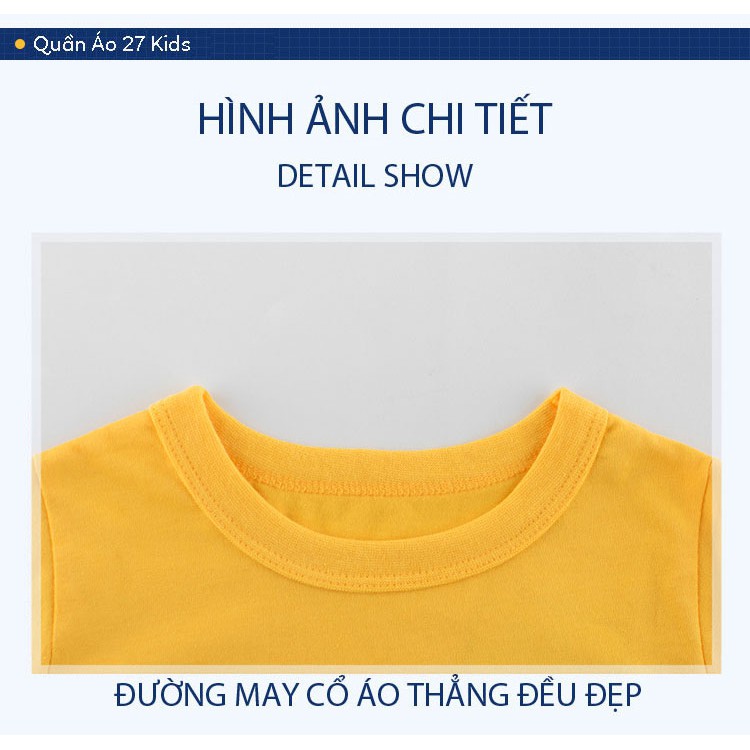 Áo Thun Cho Bé CHÍNH HÃNG 27Kids Áo Phông Bé Trai In Hình Phong Cách Chất Cotton Xuất Âu Mỹ 002