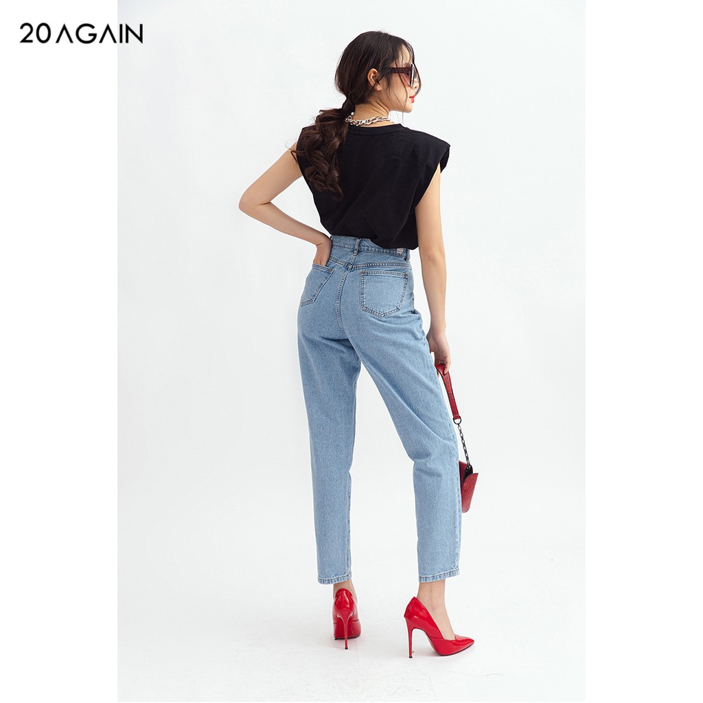 [Mã FAMALLT5 giảm 15% đơn 150k] Áo thun nữ sát nách 20AGAIN đủ màu, đủ size, in hình ATA1015