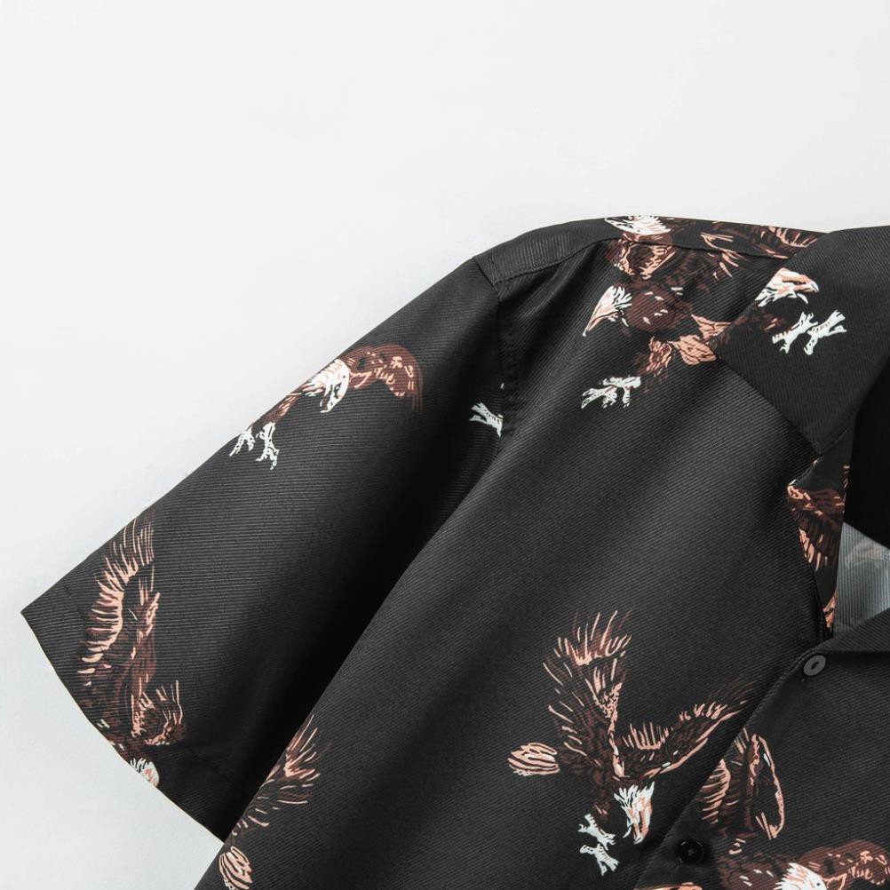 Áo sơ mi nam họa tiết chim đại bàng Eagle Chất lụa thoáng mát - FEAER DENIM