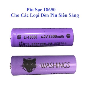 Bộ 2 pin Li-on 18650 dùng cho đèn pin