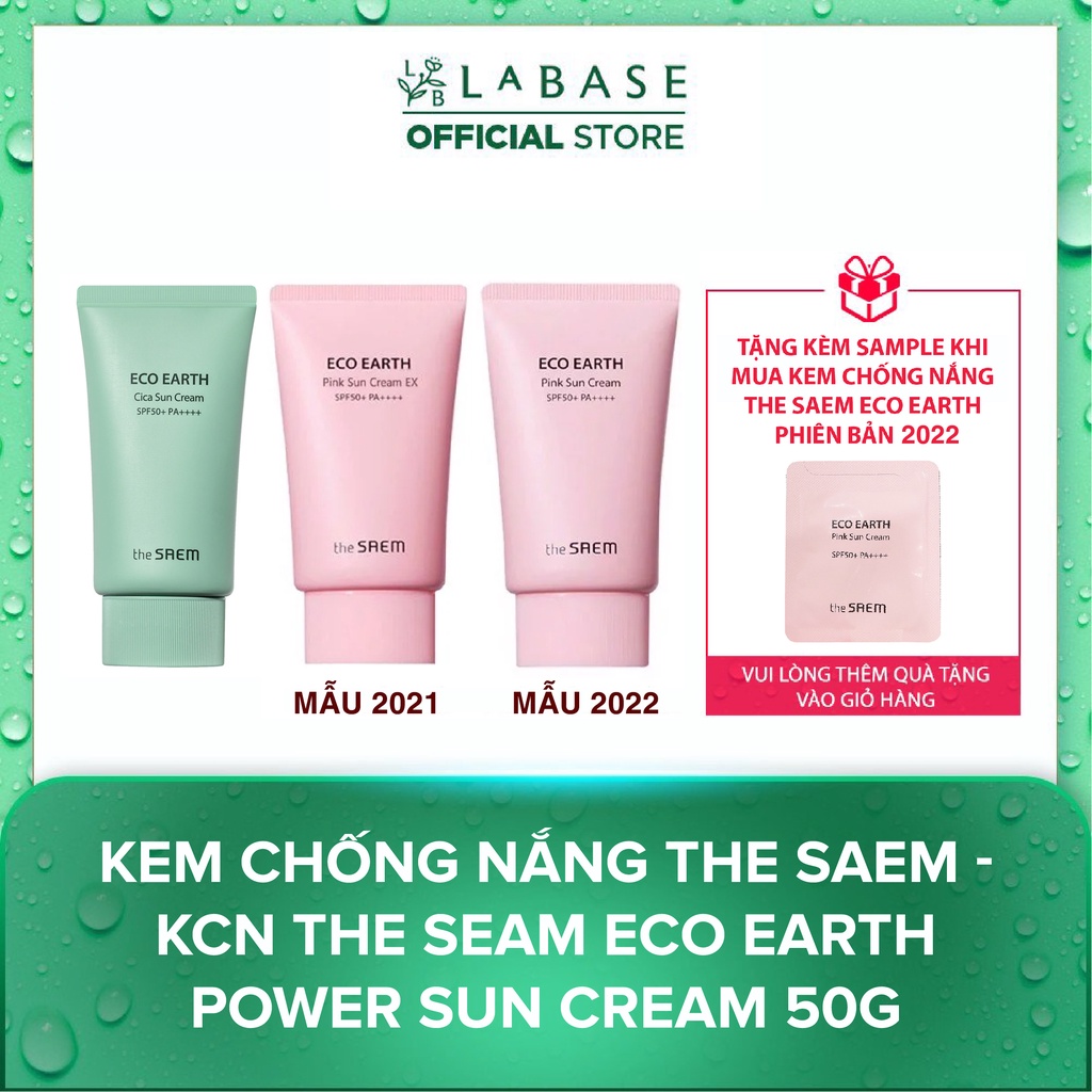 Kem Chống Nắng The Saem - Kcn The Seam Eco Earth Power Sun Cream 50g [ MẪU MỚI NHẤT ]