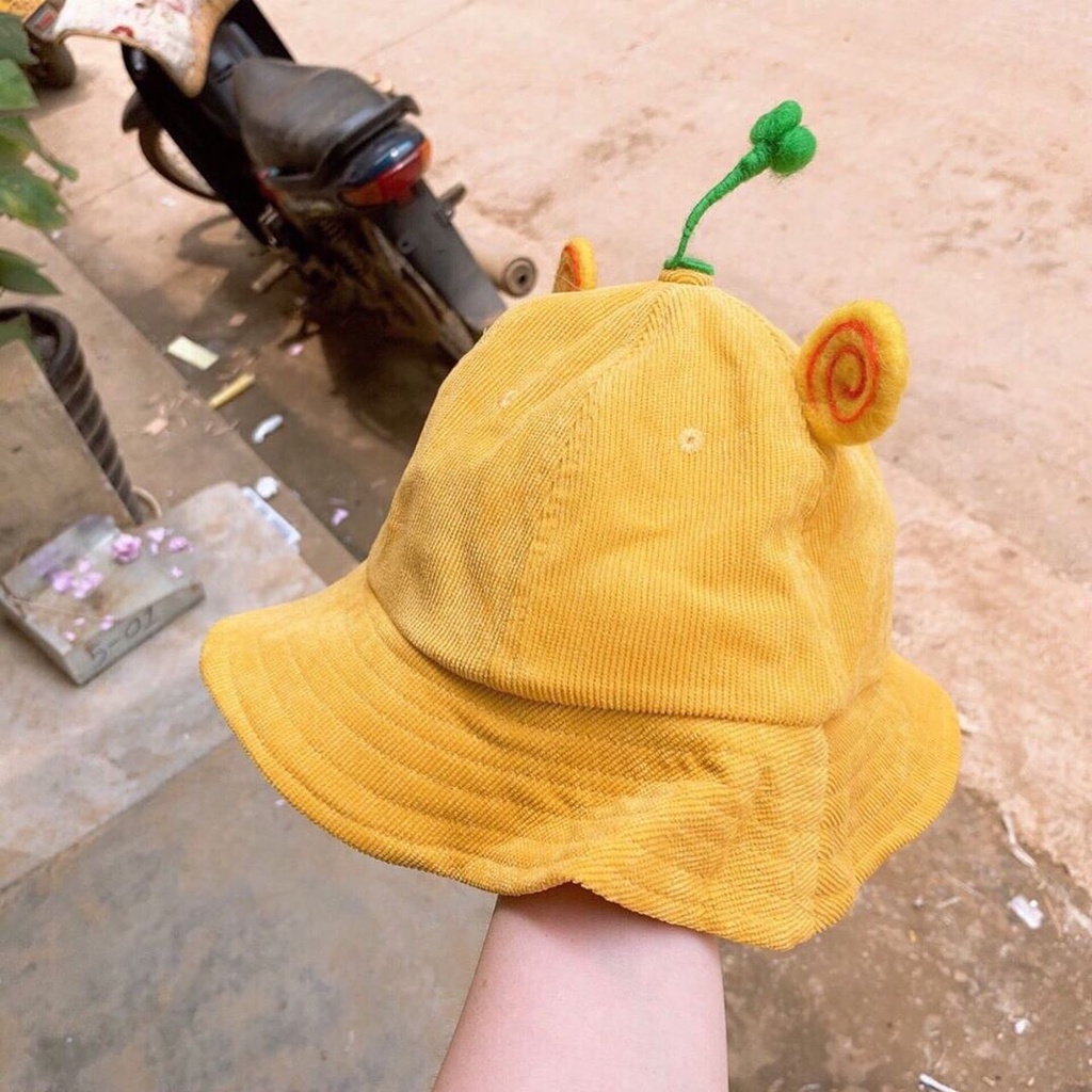 Mũ Buket mầm cây - Mũ vải mầm cây vành tròn họa tiết mầm cây ngộ nghĩnh size người lớn và trẻ em