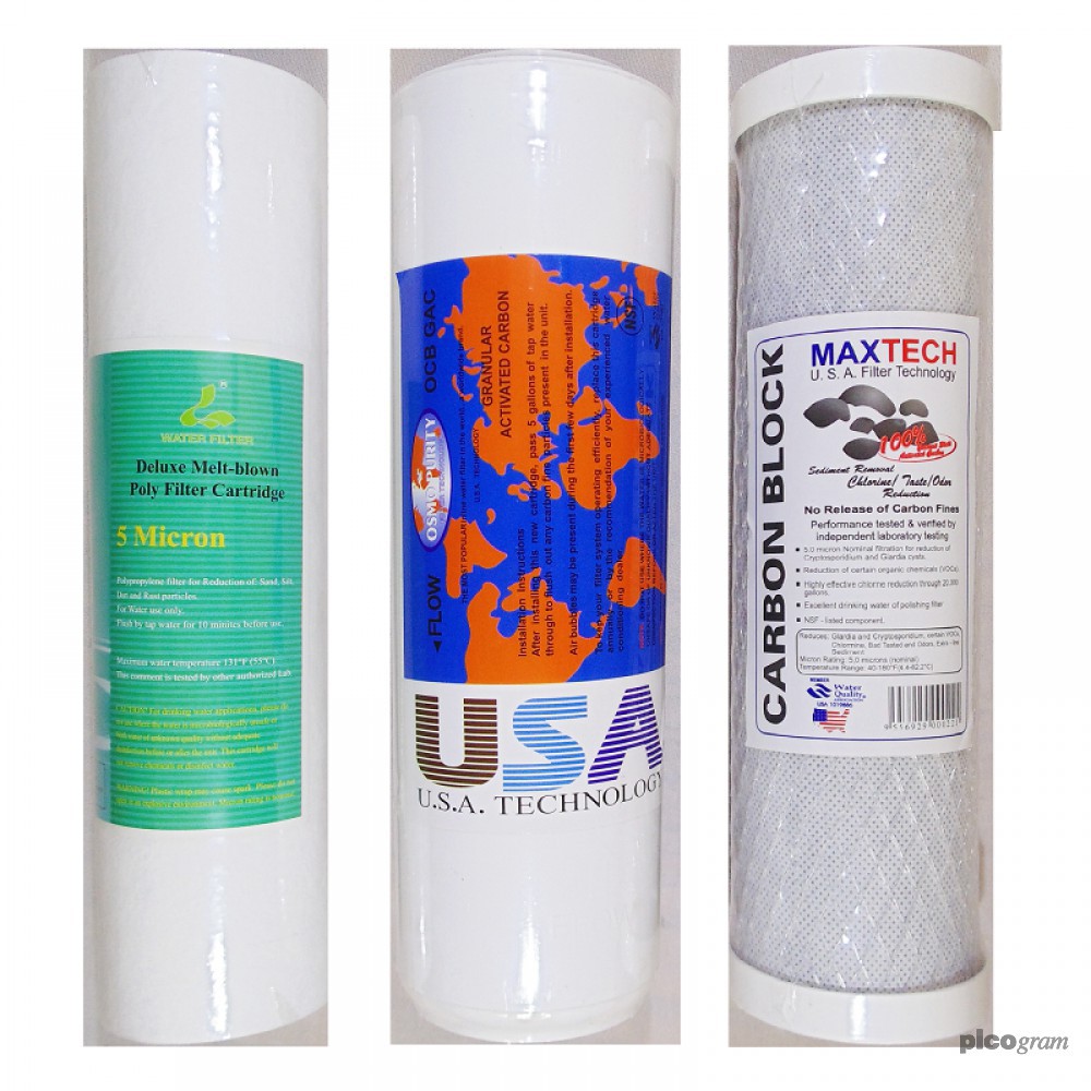 Bộ Ba Lõi Lọc Nước 1 2 3 Ly Lọc 10 Inch | BigBuy360 - bigbuy360.vn