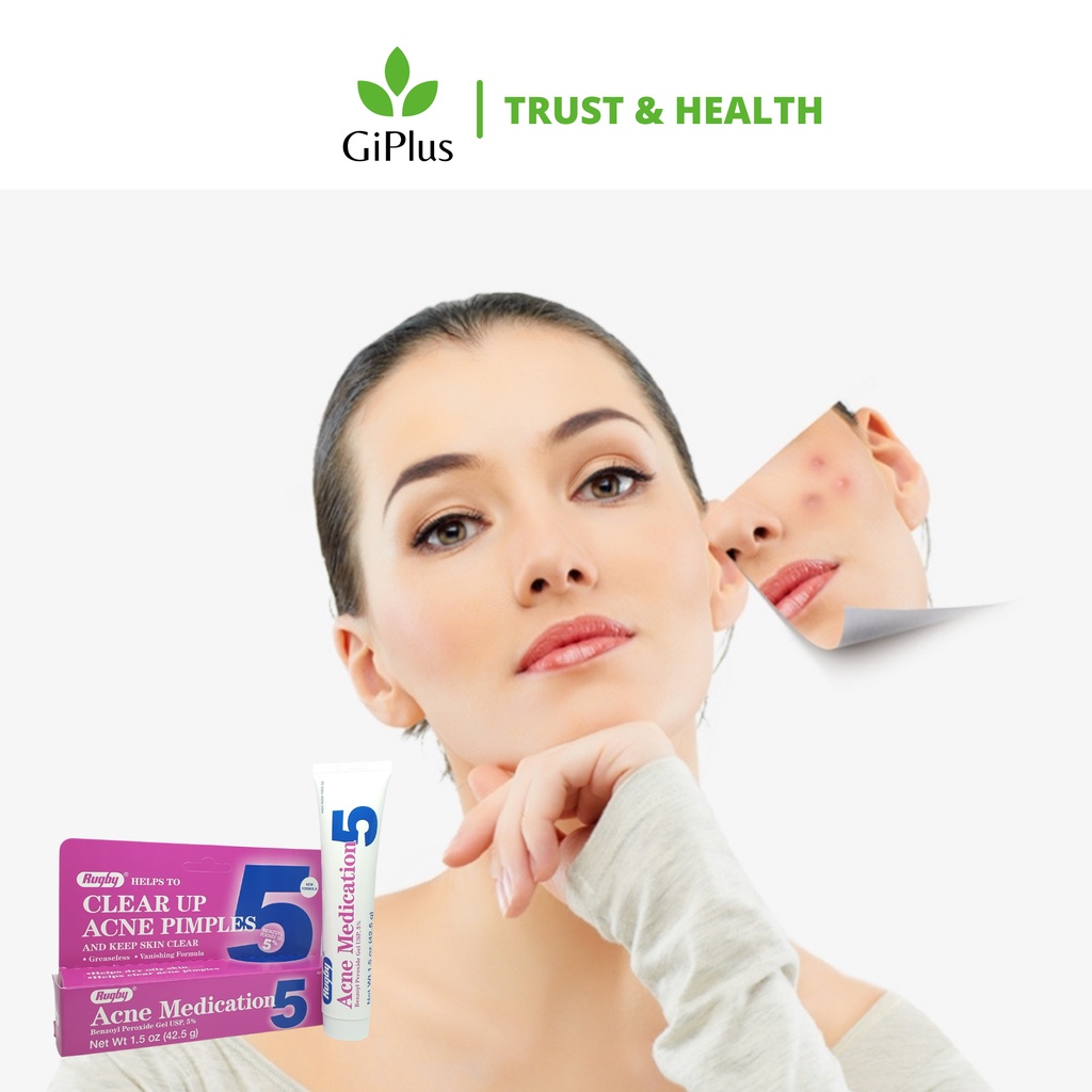 Kem Hỗ Trợ Giảm Và Ngăn Ngừa Mụn Rugby Acne Medication 5% (42.5g/Tuýp)