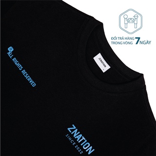 Áo Thun ZNATION Basic Tee Unisex Oversize Màu Đen