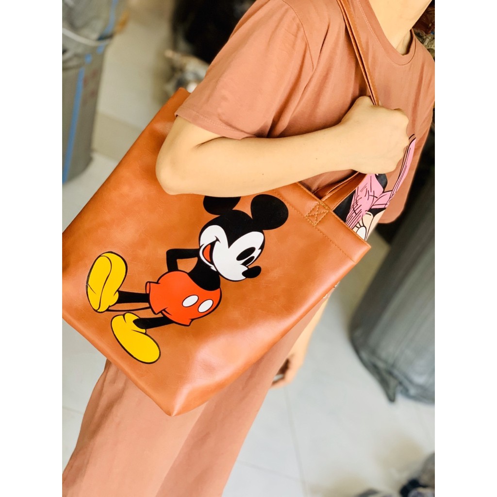 Túi xách nữ vừa sách vở túi tote da  MICKEY công sở vừa A4 đi hoc đi làm hàng đẹp TOTEMIC + ảnh shop chụp