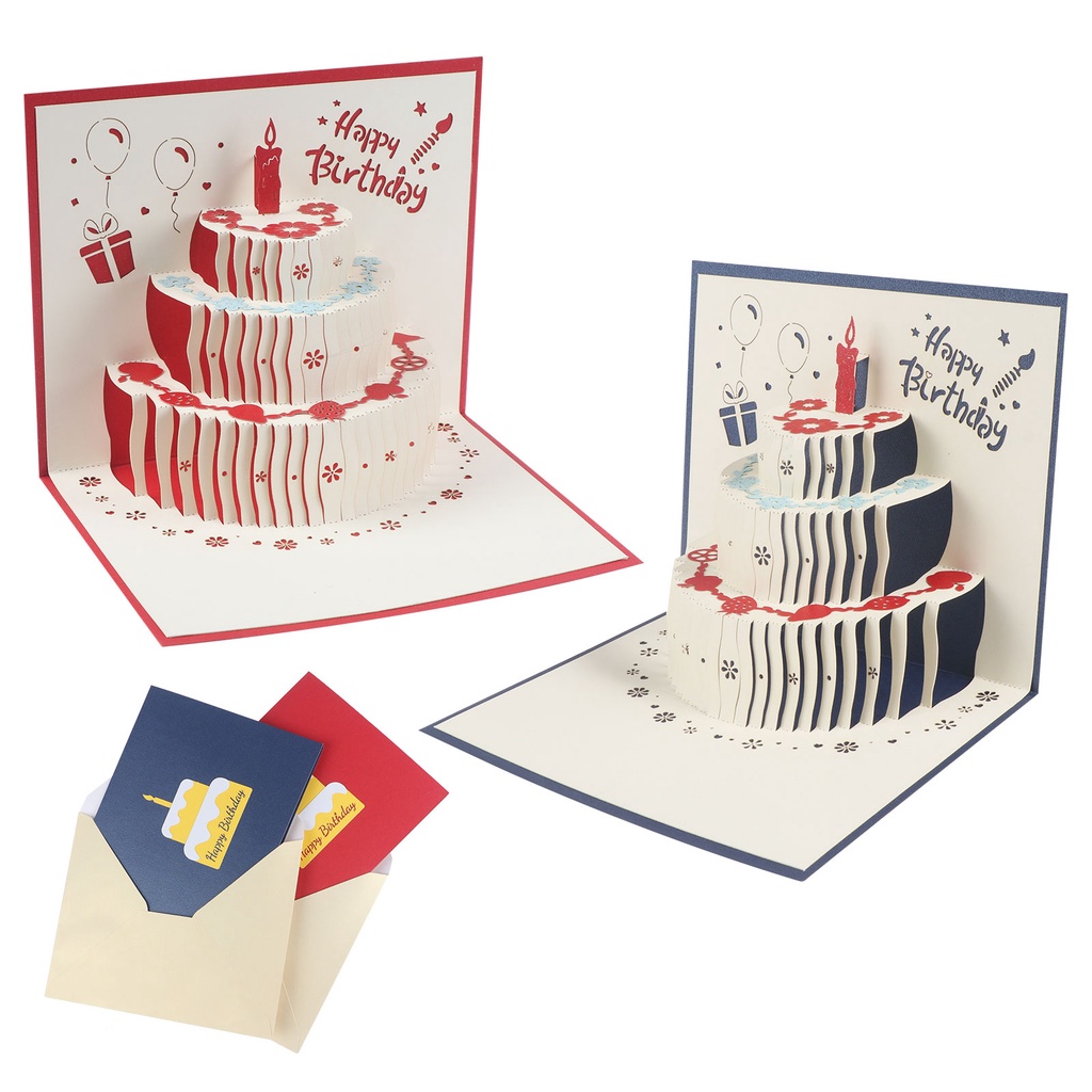 [proflyVN]Bitrthday Card with Envelope Pop Up Card 3D Card