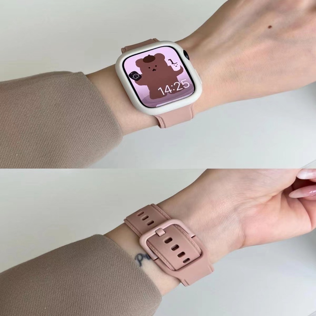 Dây Đeo Silicone Cho Đồng Hồ Thông Minh Apple Watch 7 6 5 4 3 2 SE 42MM 38MM 44MM 40MM 41MM 45MM