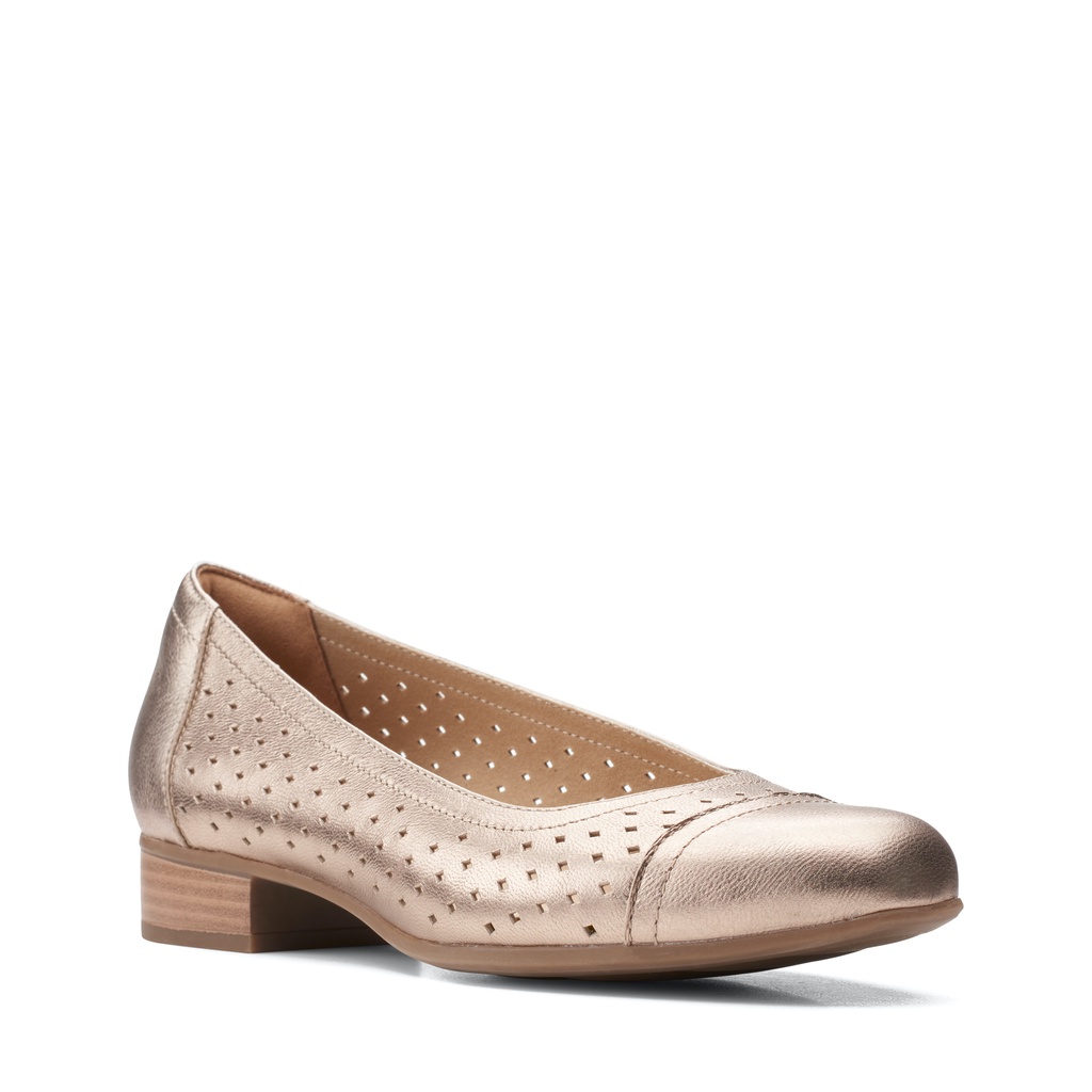 Giày cao gót nữ CLARKS Juliet Cedar màu Metalic