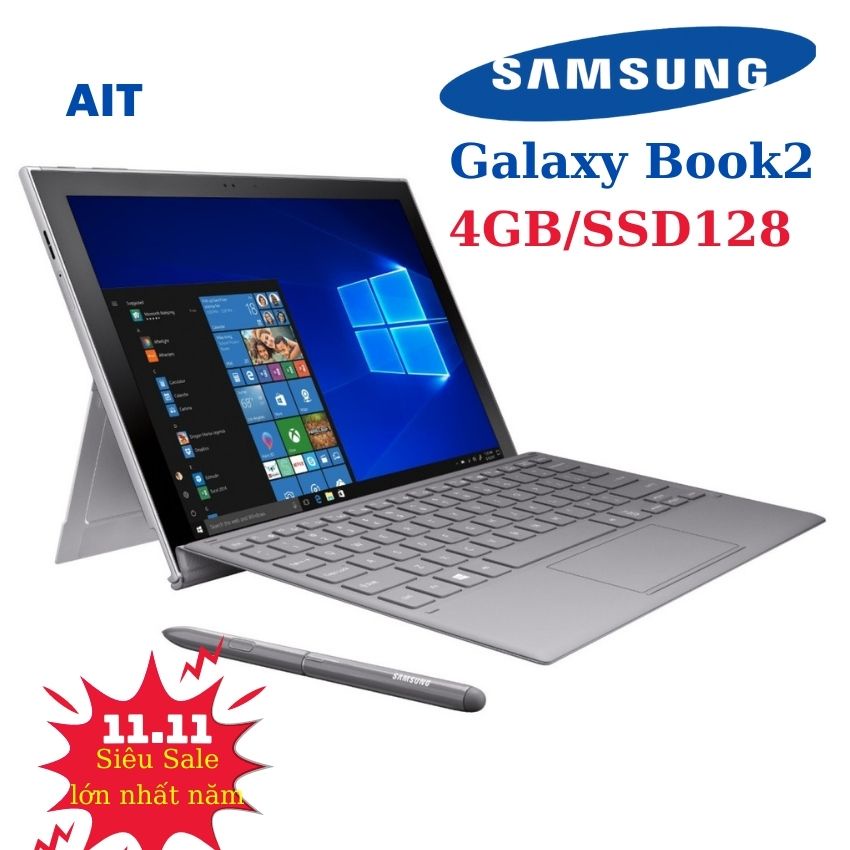 Máy tính bảng Samsung Galaxy Book 2 new 99% | Ram 4GB SSD 128GB Windows 10 | AIT Shop