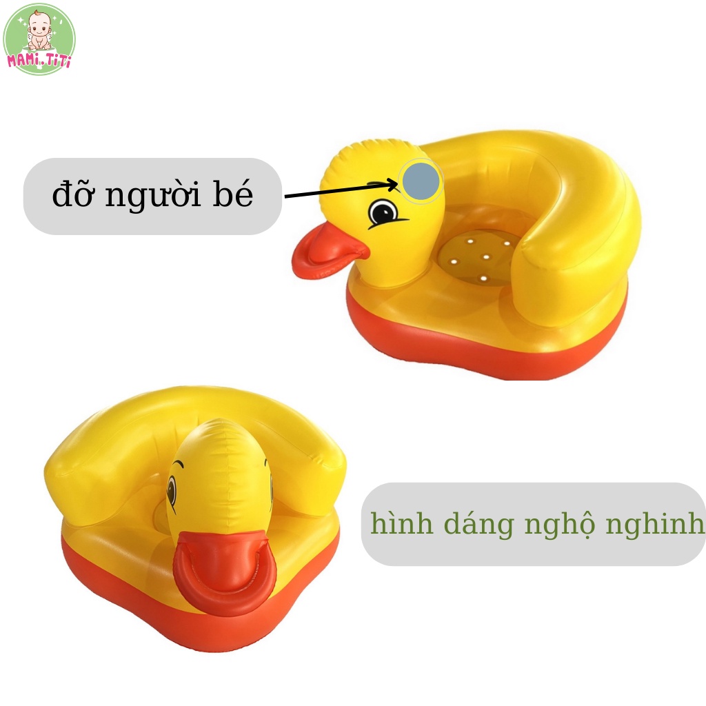 Ghế hơi tập ngồi cho bé, ghế hơi hình vịt cho bé