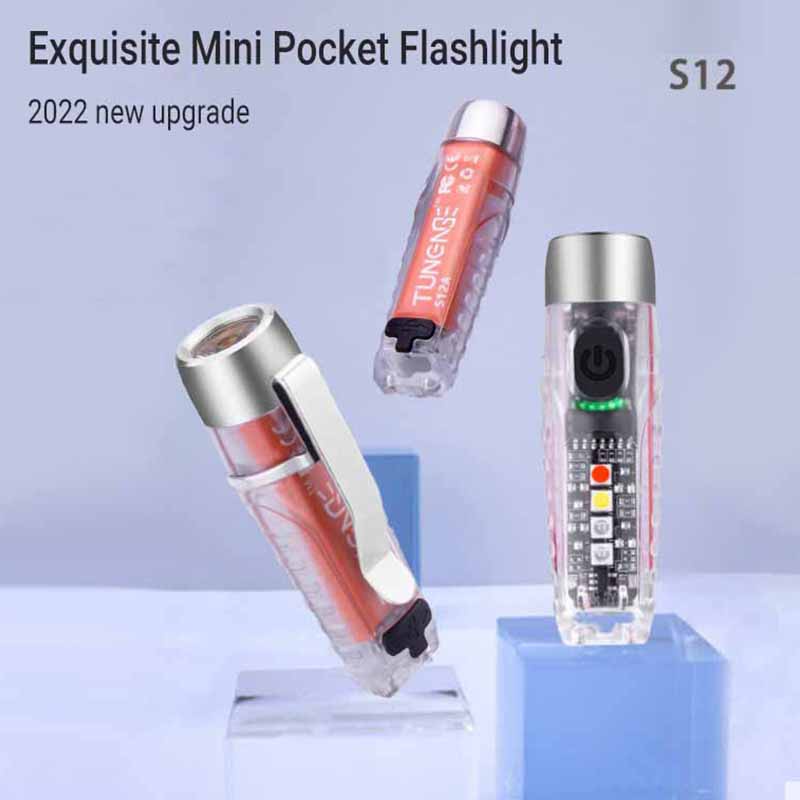 Móc Khóa Đèn Pin S12 Kích Thước Nhỏ Gọn 400 Lumens Dùng Cho Cắm Trại