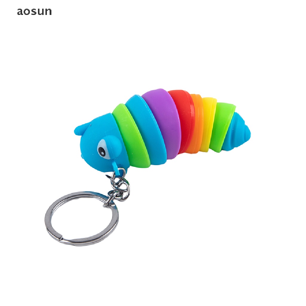 Aosun Móc Khóa Hình Sâu Bướm Mắt To Có Thể Di Chuyển Giảm Căng Thẳng Chống Lo Lắng Cho Thú Cưng / Văn Phòng