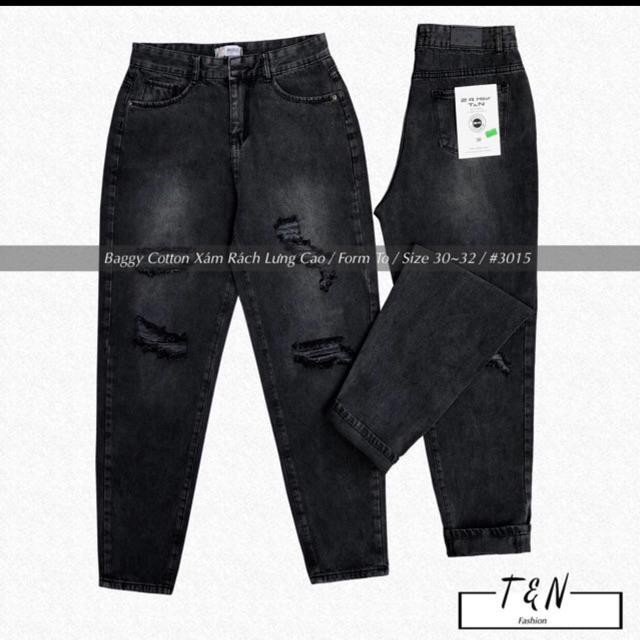 Quần Baggy Cotton Form To Dài - Lưng Cao