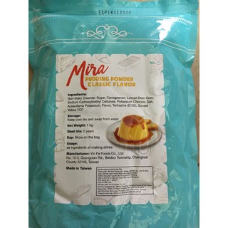 BỘT PUDDING FLAN MIRA 1KG CÁC HƯƠNG VỊ