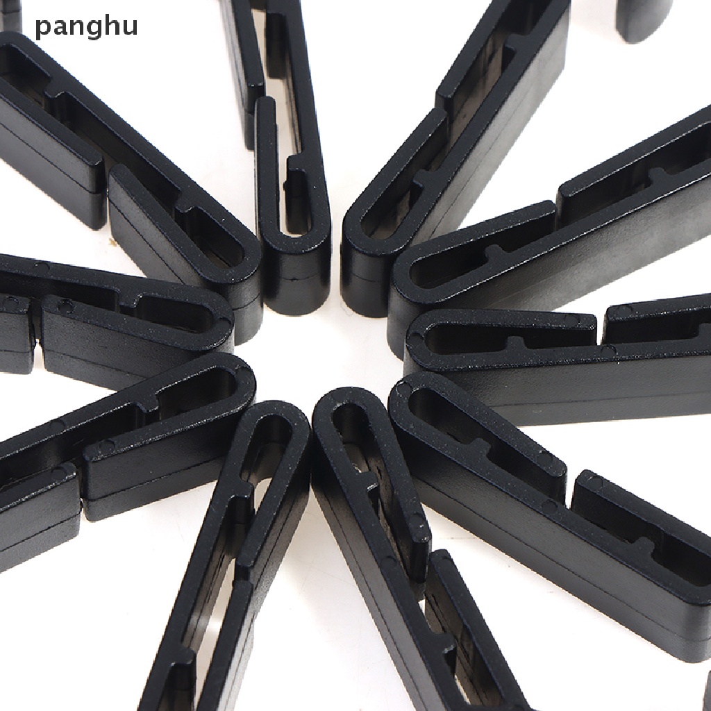 Set 10 Kẹp Nhựa Màu Đen Gắn Đèn Pha Mũ Bảo Hiểm