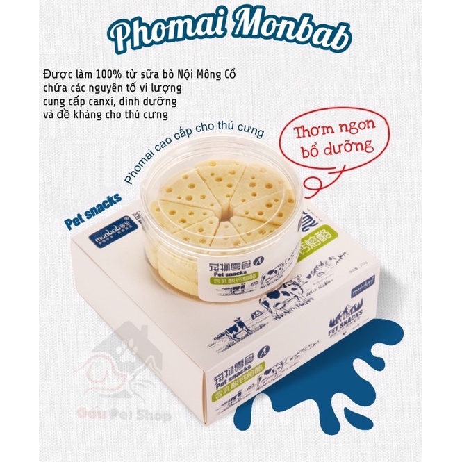 Phomai Monbab cho thú cưng 🧀 ( hộp 16 miếng )