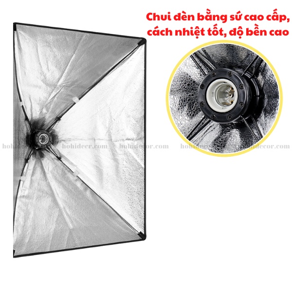 Đèn Chụp Ảnh Sản Phẩm, Bộ Đèn Softbox Studio Hỗ Trợ Quay Phim, Chụp Hình Quần Áo, Livestream, TikTok - HoHi Decor