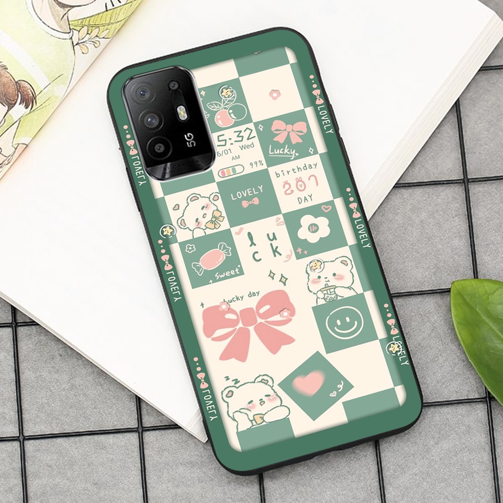 Ốp lưng Oppo A94 5G in hình cao cấp mẫu kẻ caro,mikenbe@r siêu hot