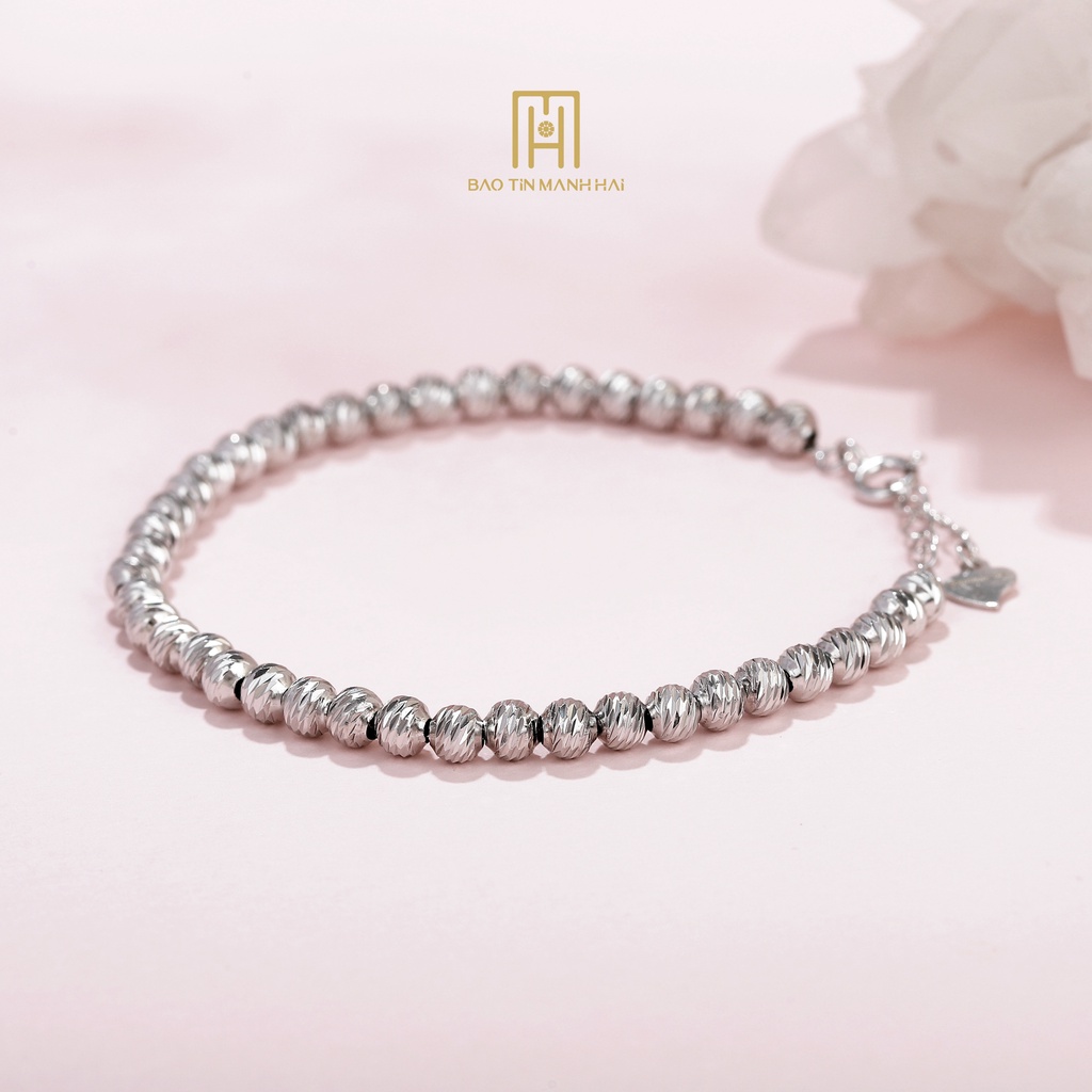 Lắc tay bi bạc xi cao cấp sáng sáng bóng phong cách HQ LB02 Bảo Tín Mạnh Hải | BigBuy360 - bigbuy360.vn