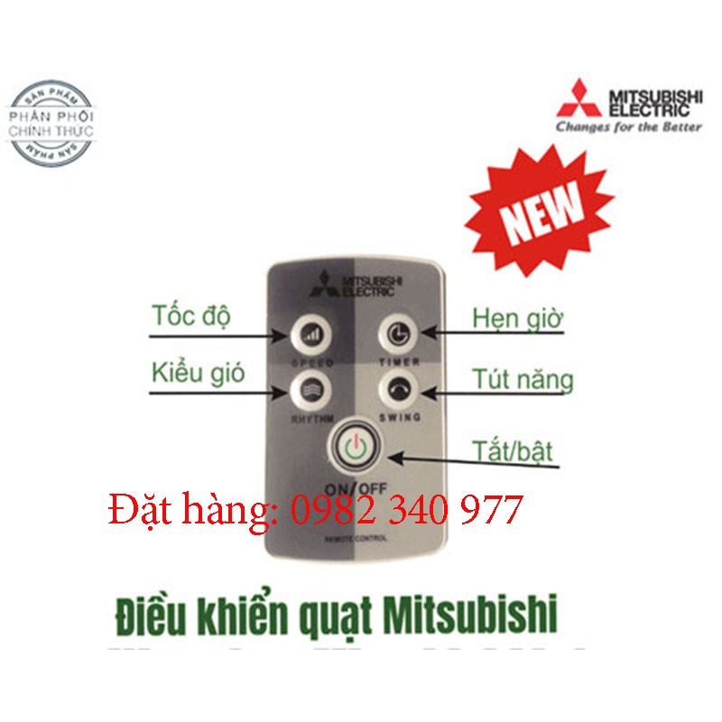 [Mã ELFLASH5 giảm 20K đơn 50K] Remote điều khiển Quạt Mitsubishi LV16 - Điều khiển Quạt Mitsubishi