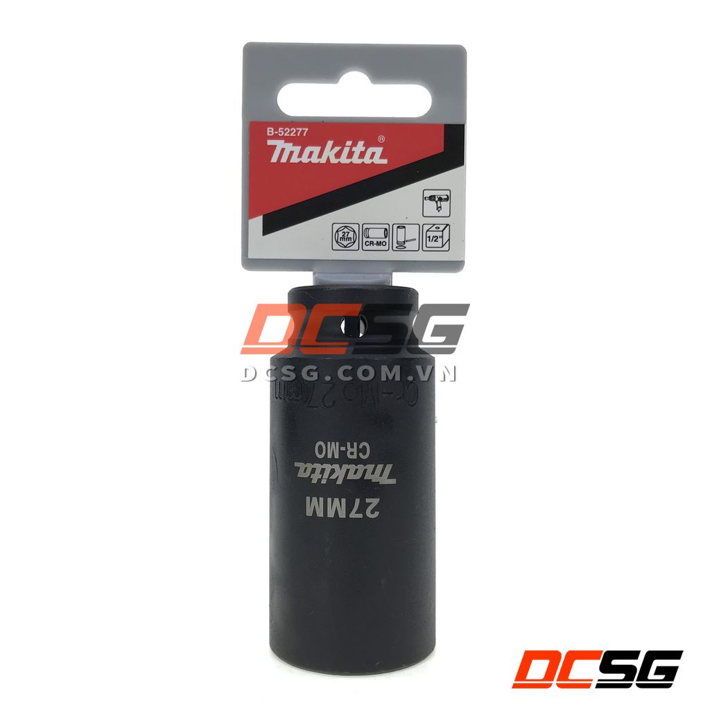 Đầu tuýp đen dài 81.5mm thép CR-MO cho máy siết bu lông 1/2&quot; Makita | DCSG