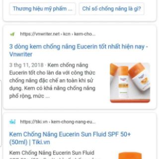 Kem chống nắng Eucerin Sun Fluid Mattifying SPF 50+