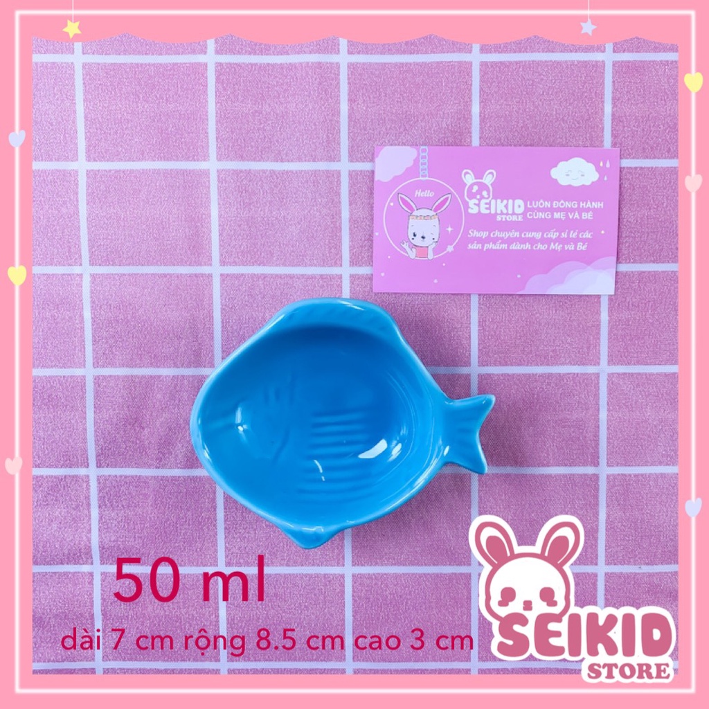 Bát Sứ Ăn Dặm Cao Cấp Cho Bé Màu Xanh Dương Seikid Store 80-250ml