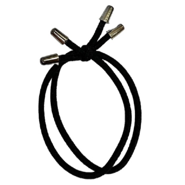 Dây thun buộc tóc đen nơ cách điệu