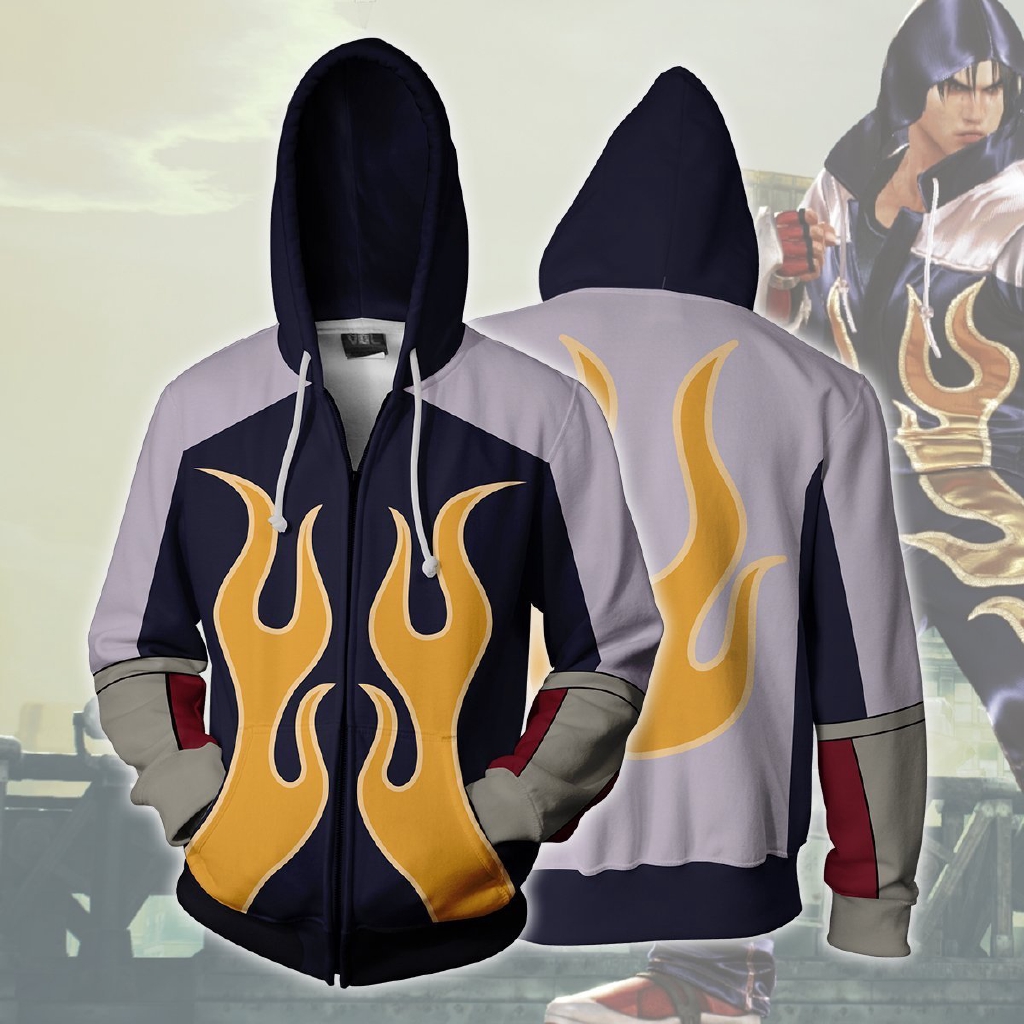 Áo Khoác Hoodie Hóa Trang Siêu Anh Hùng Iron Fist 3d Có Khóa Kéo