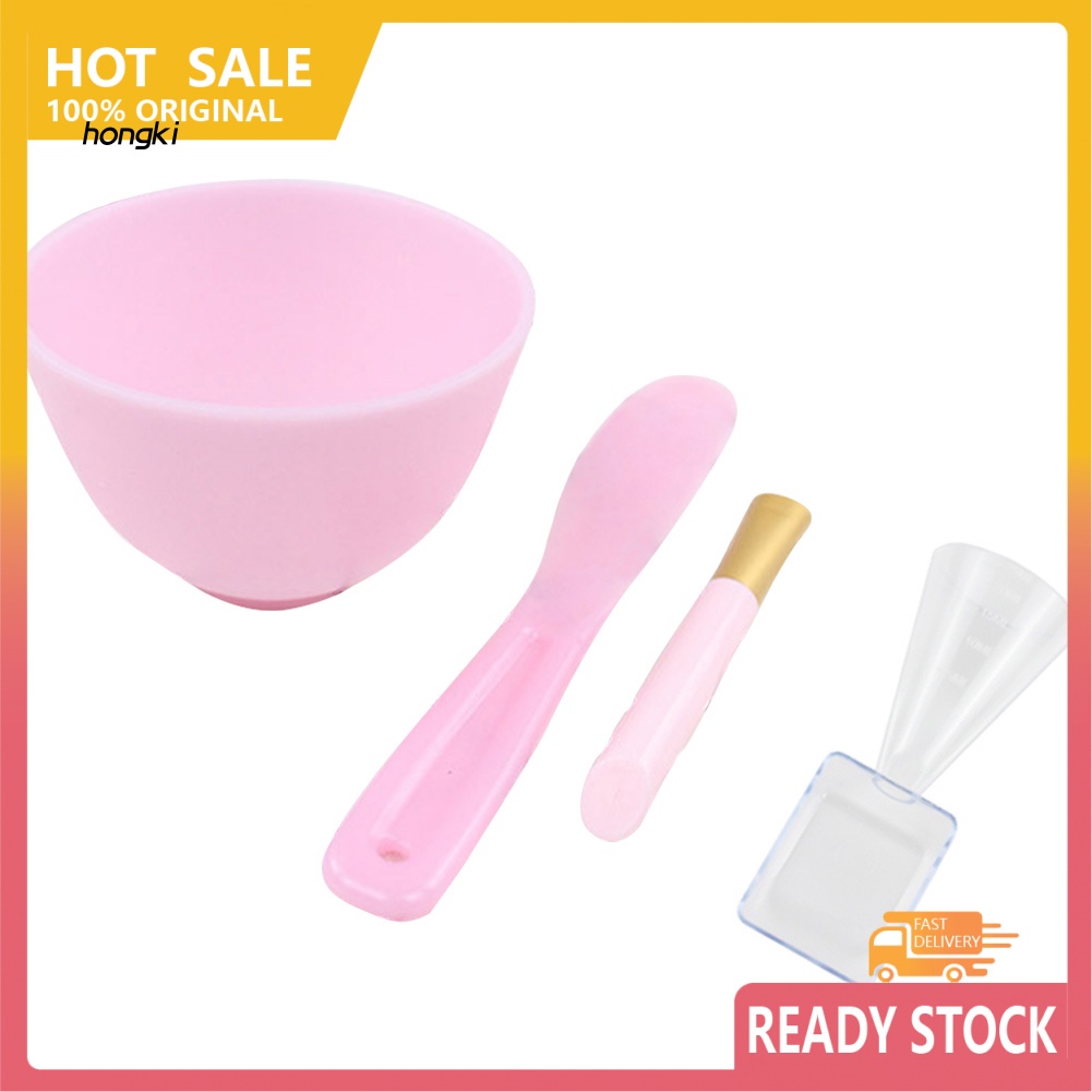 Bộ Dụng Cụ Bát Làm Mặt Nạ Đắp Mặt Bằng Silicone Kèm Que Và Cọ Tiện Lợi