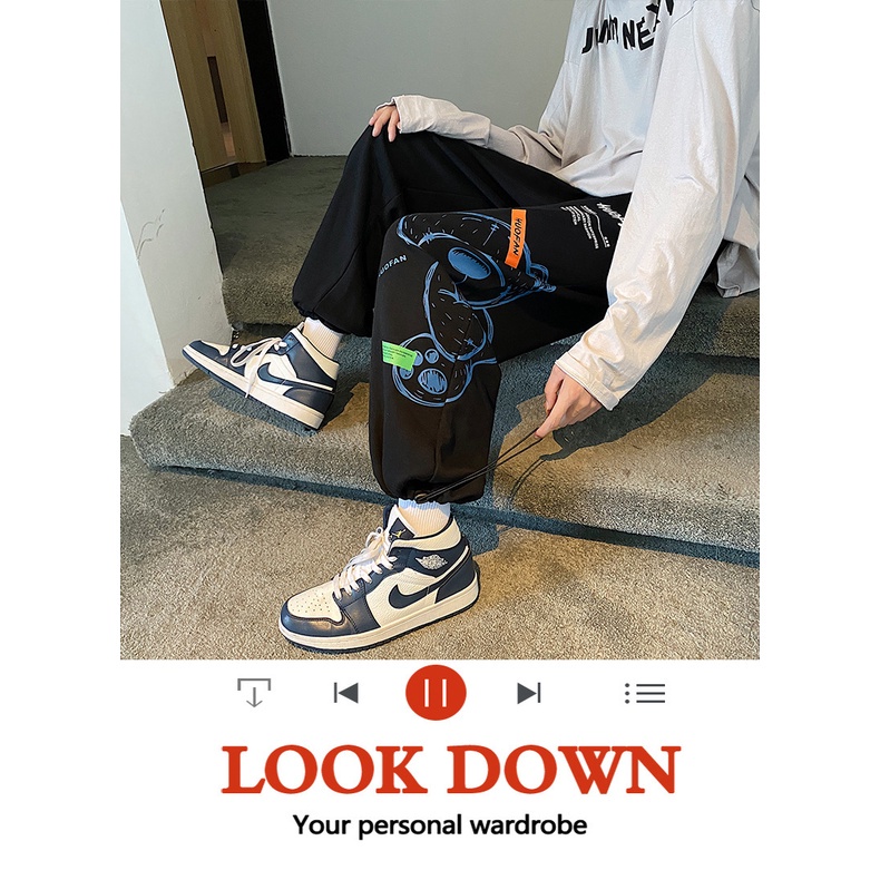 Quần Jogger Thể Thao Dây Rút Eo Co Giãn In Hình Hoạt Hình size M-8XL Cho Nam