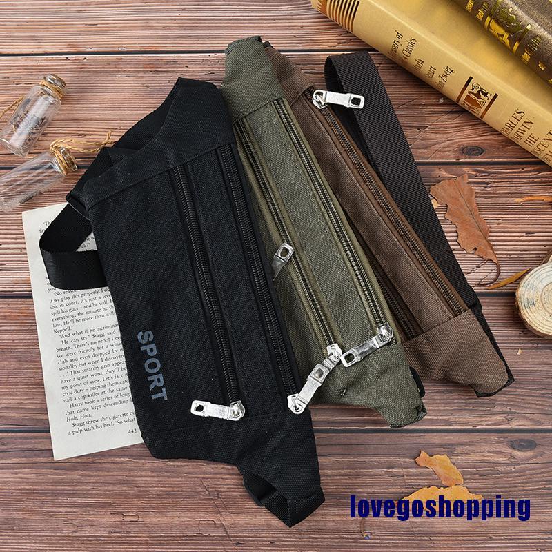 Túi Đeo Hông Vải Oxford Sức Chứa Lớn Có Khóa Kéo Dùng Khi Chạy Bộ Cắm Trại Đi Bộ Đường Dài