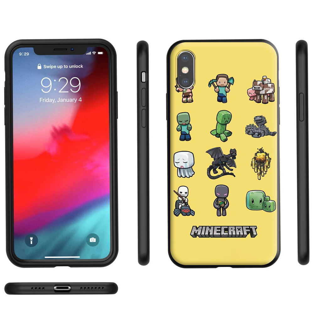 Silicone Ốp Điện Thoại Silicon tpu Mềm Hình minecraft 66 Cho iphone xr / 6 / 6s / 7 / 7 plus / 8 / 8 plus / se 2020