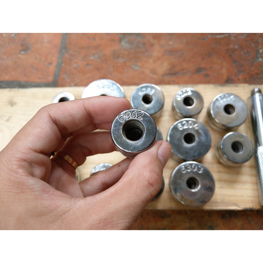 Bộ đóng bạc đạn 13 món CNC thép không gỉ