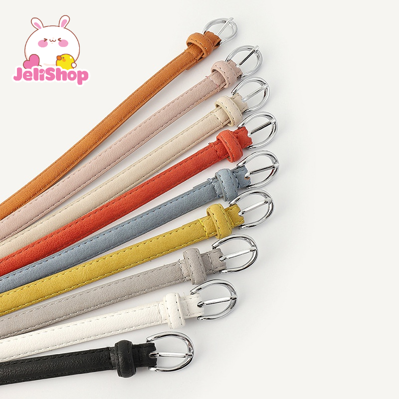 Thắt lưng nữ nhiều màu PU bản nhỏ szie 1.4cm kiểu dáng nhẹ nhàng tinh tế Jelishop