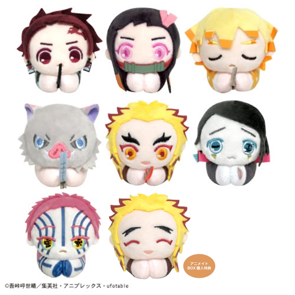 Tổng hợp Móc chìa khóa bông kẹp Kimetsu no Yaiba: Hug Chara Collection chính hãng Nhật Bản