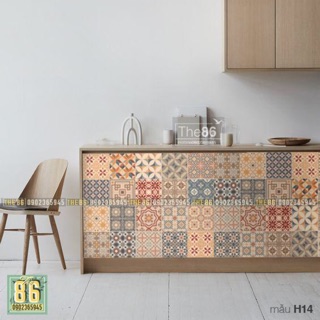 Decal gạch bông dán tủ hoạ tiết vintage