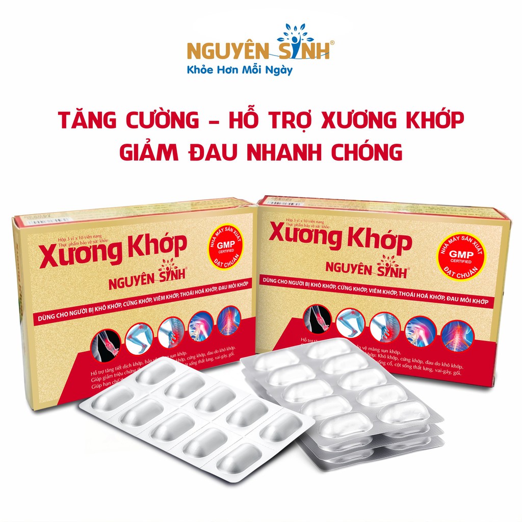 Xương Khớp Nguyên Sinh- Giảm Đau Nhanh, Dùng Cho Người Bị: Khô Khớp, Cứng Khớp, Viêm Khớp, Thoái Hóa Khớp, Đau Mỏi Khớp